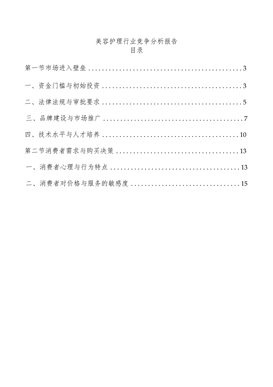 美容护理行业竞争分析报告.docx_第1页