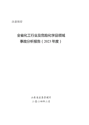 2023年度全省化工及危化品事故分析报告.docx