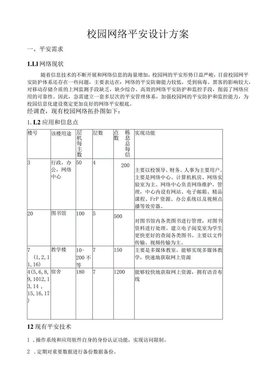 校园网络安全设计方案.docx_第1页