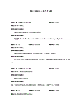 市场调查方法与技术 教学大纲.docx