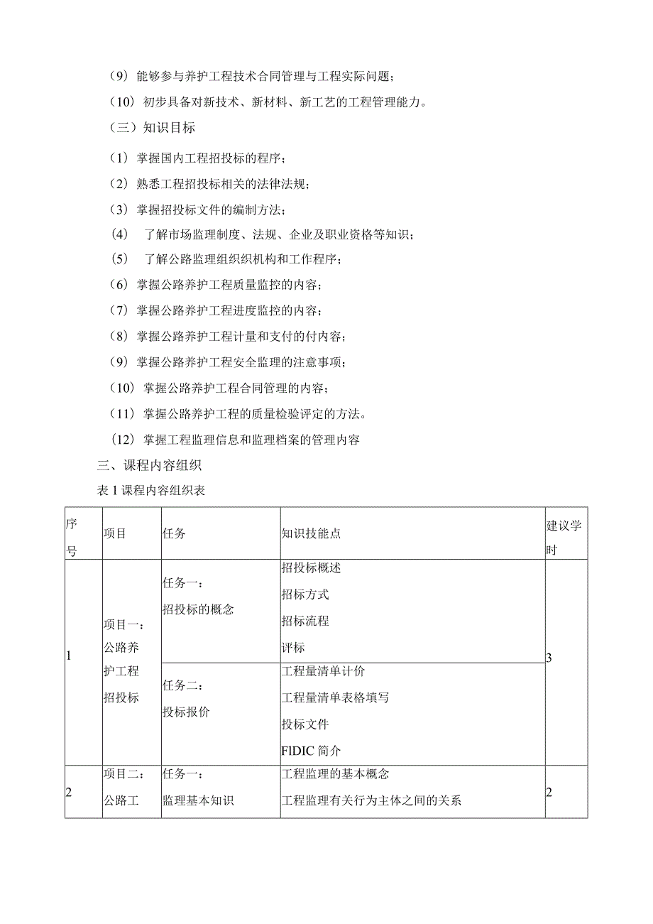 《工程招投标与监理实务》课程标准.docx_第2页