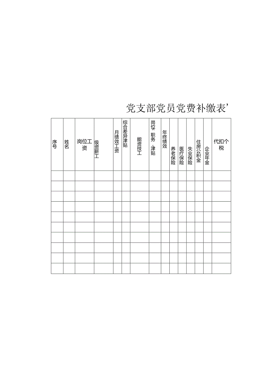 党支部党员党费补缴表.docx_第2页