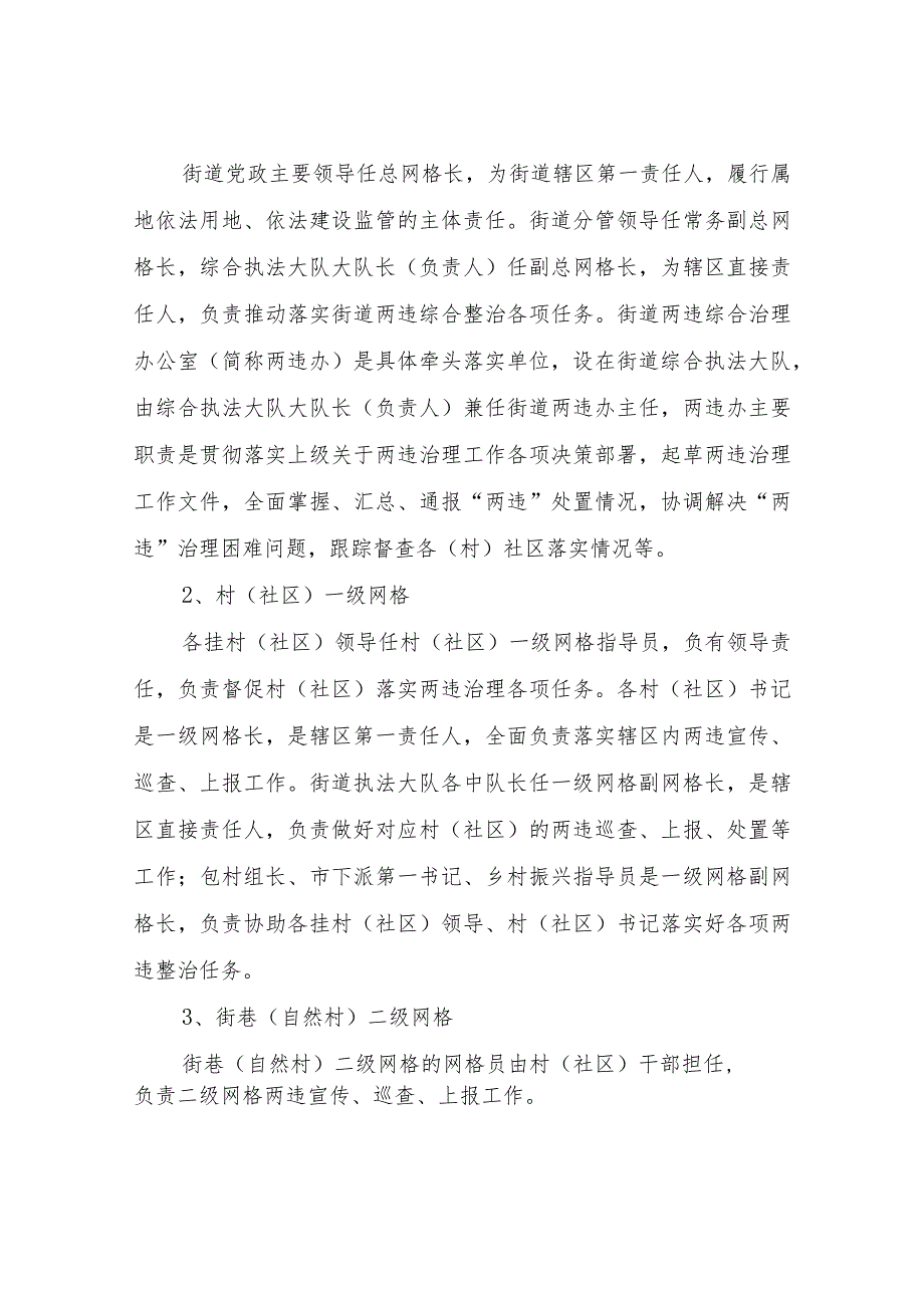 XX街道办事处关于加强两违管控推行网格治理常态化的工作方案.docx_第2页