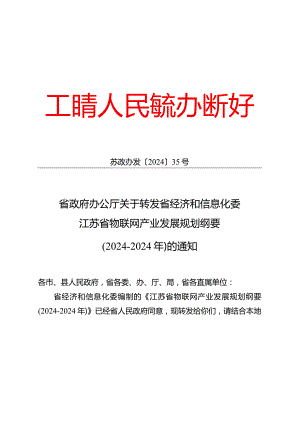 2024-2025年物联网产业发展规划纲要.docx