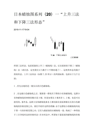 日本蜡烛图系列（20）—“上升三法和下降三法形态”.docx