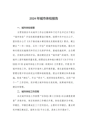 2024年城市体检报告精品范文.docx