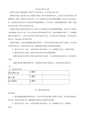 新教版三年级下册复式统计表教学设计.docx