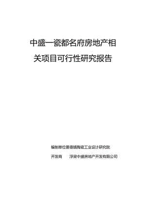 某名府项目可行性研究报告.docx