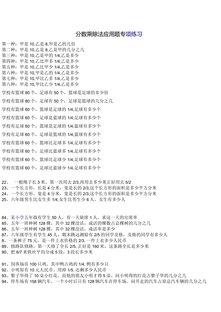 分数乘除法应用题专项练习.docx_第1页