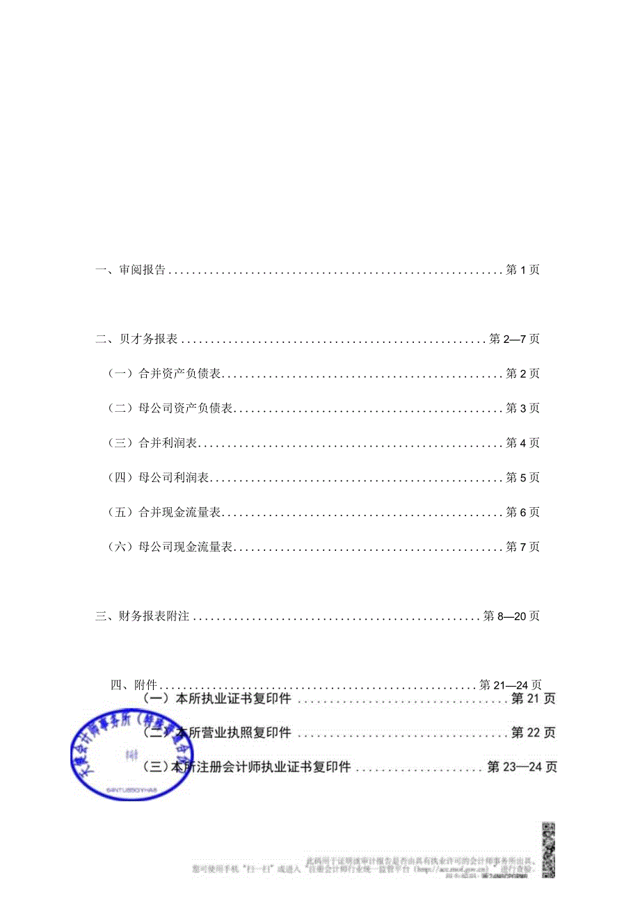 骏鼎达：公司财务报表及审阅报告（2023年度）.docx_第1页