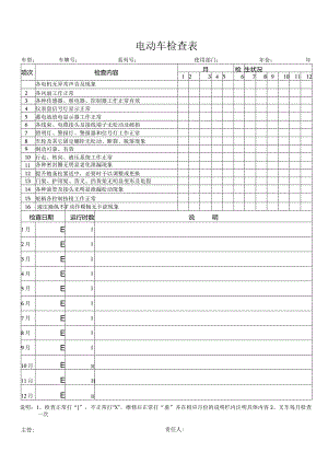 电动车检查表.docx