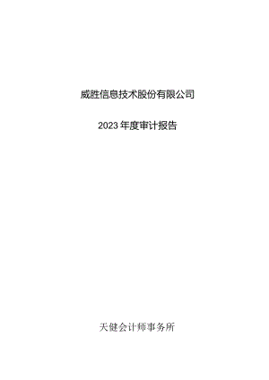 威胜信息2023年度审计报告.docx