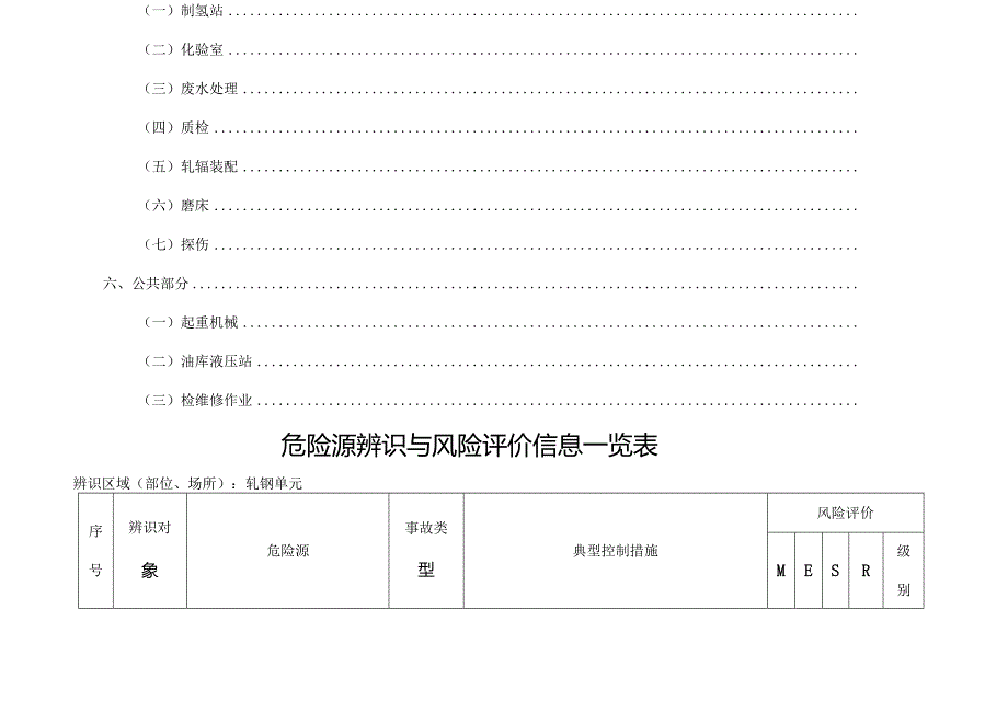 轧钢危险源辨识与风险评价信息表.docx_第2页