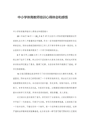 中小学体育教师培训心得体会和感悟.docx