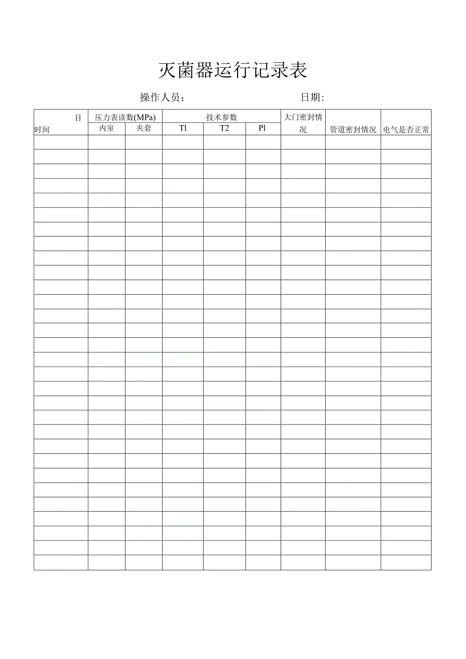 灭菌器运行记录表.docx_第1页