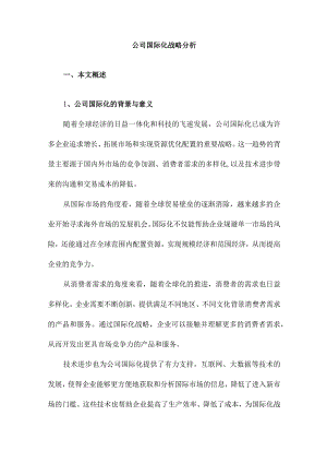 公司国际化战略分析.docx