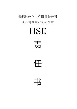 2021年HSE责任状（磷石膏堆场及选矿装置）.docx