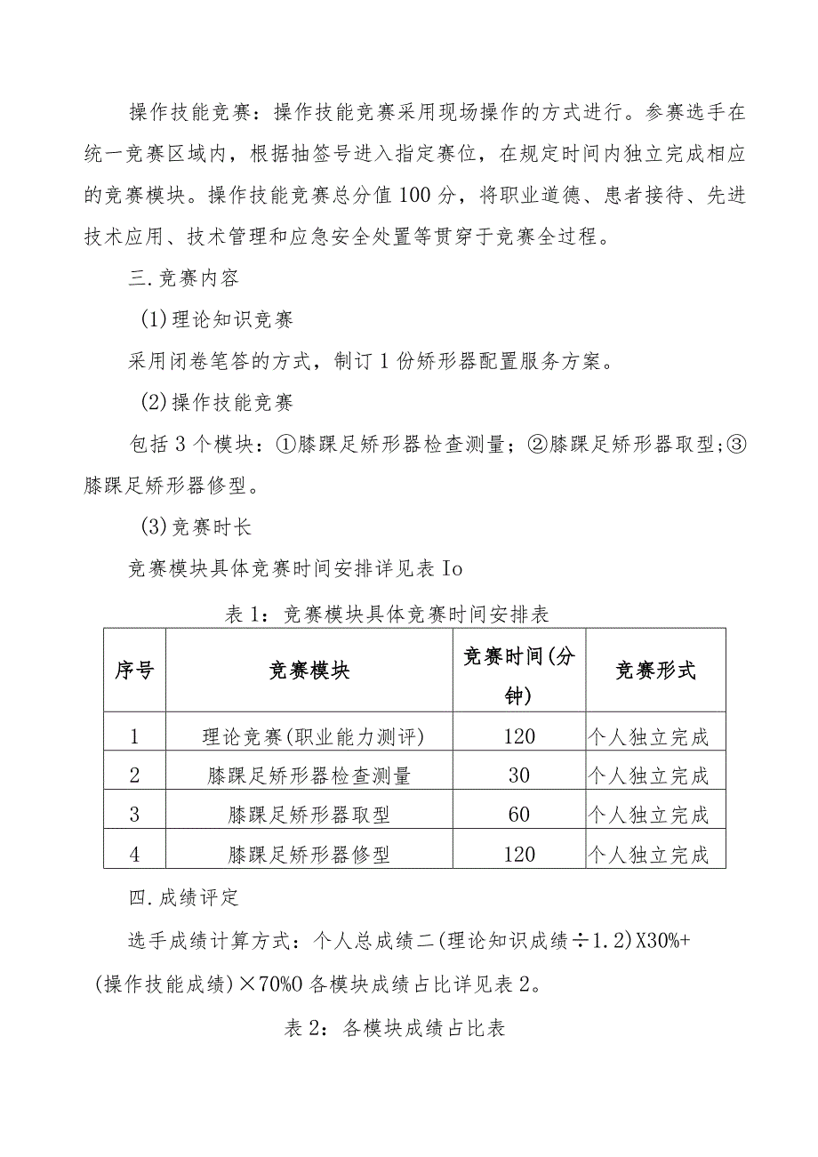 全国民政行业职业技能大赛吉林选拔赛矫形器装配工赛项技术工作文件及竞赛样题.docx_第2页