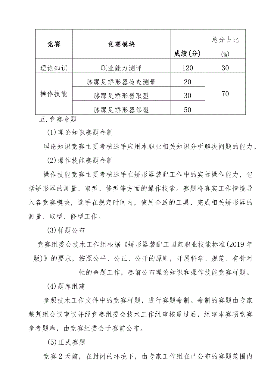 全国民政行业职业技能大赛吉林选拔赛矫形器装配工赛项技术工作文件及竞赛样题.docx_第3页