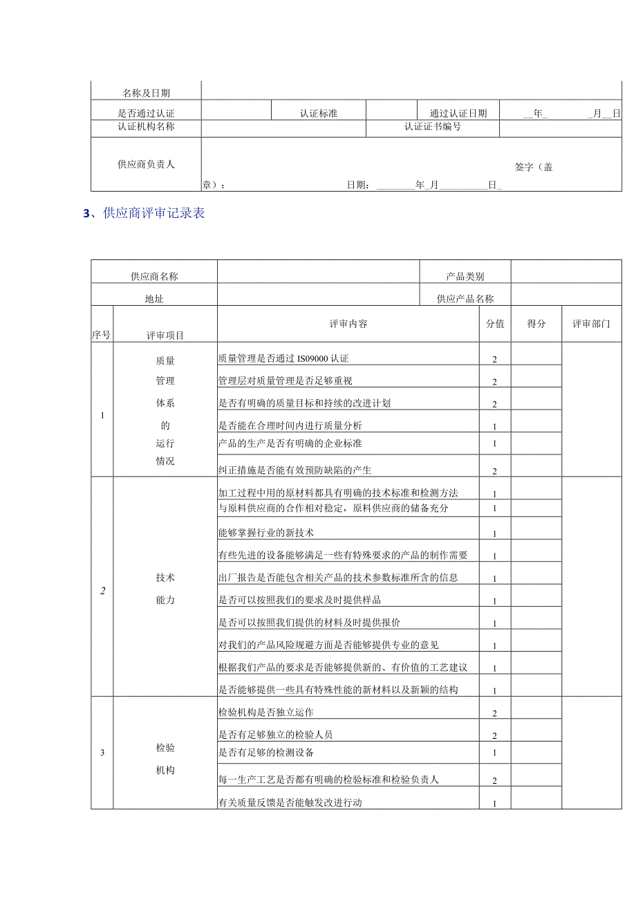 企业管理资料：供应商管理常用表格模版.docx_第3页