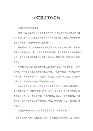 公司季度工作总结.docx