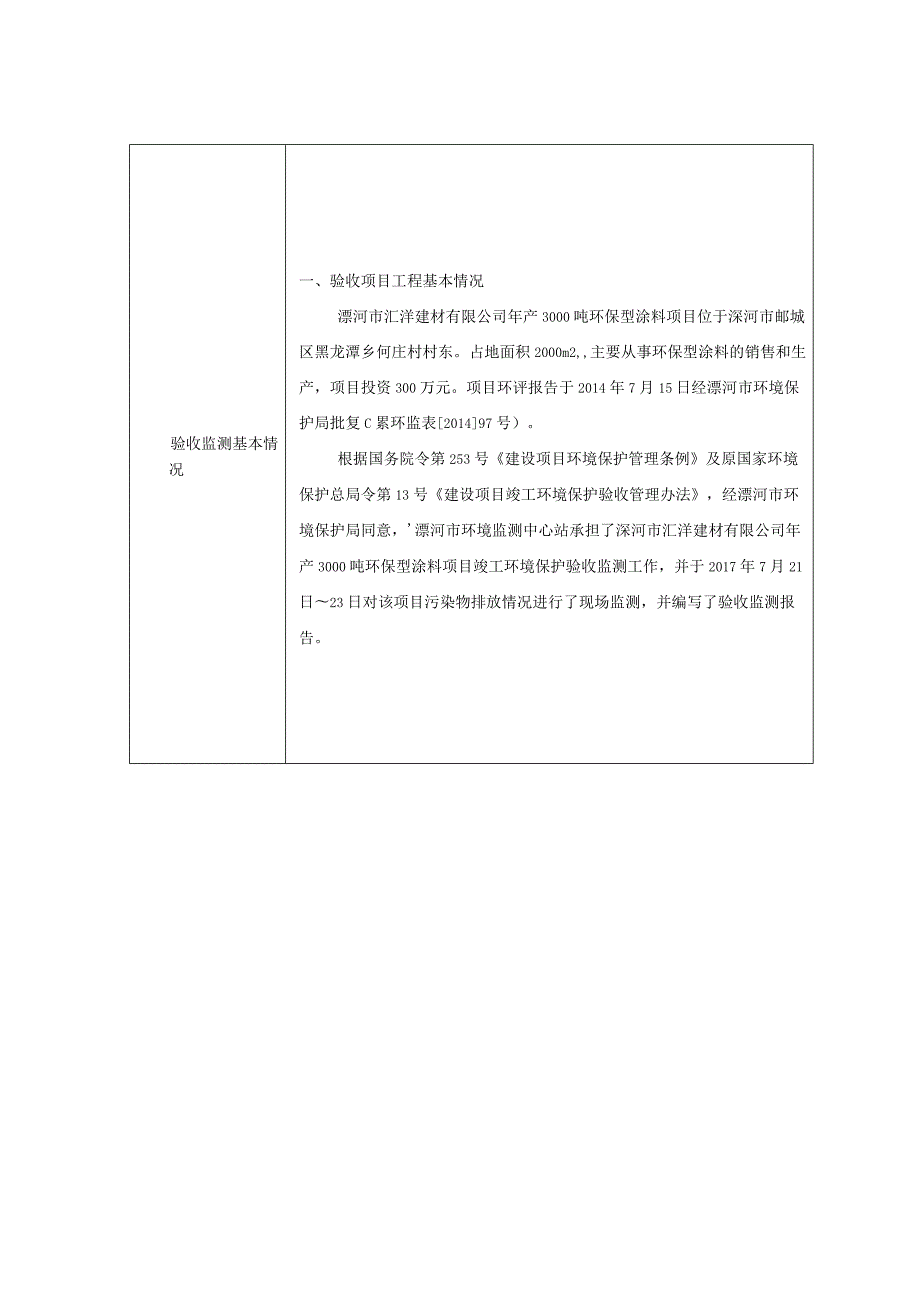 环保验收公示-漯河市汇洋有限公司年产3000吨环保涂料项目.docx_第2页