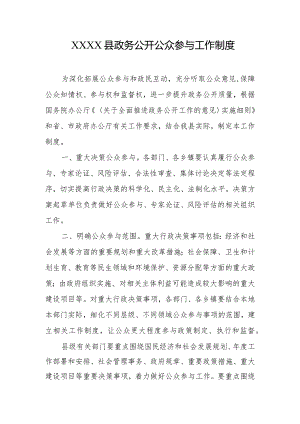 县政务公开公众参与工作制度.docx