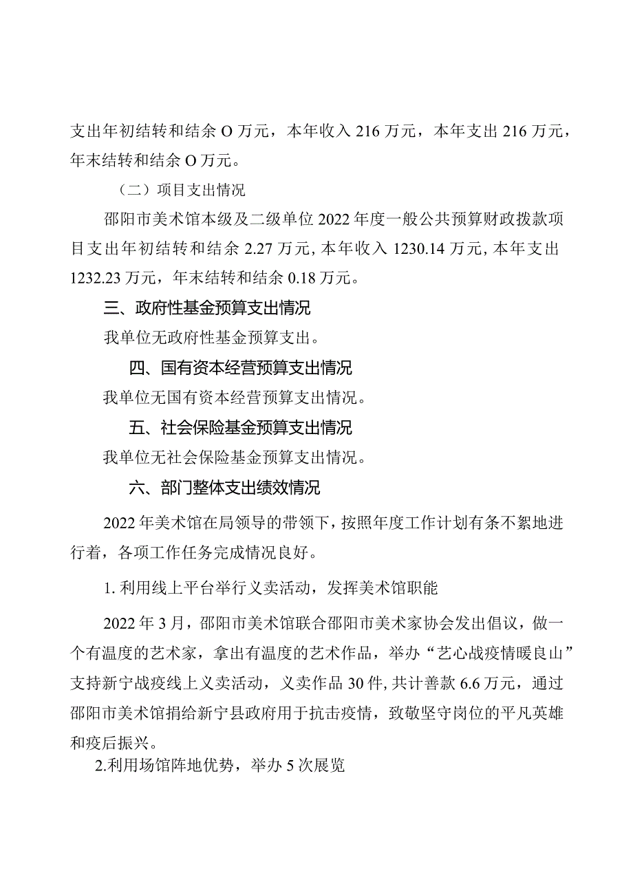 2022年度邵阳市美术馆整体支出绩效自评报告.docx_第3页