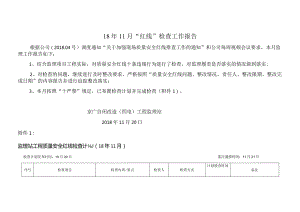 18.11月质量安全红线管理工作总结.docx