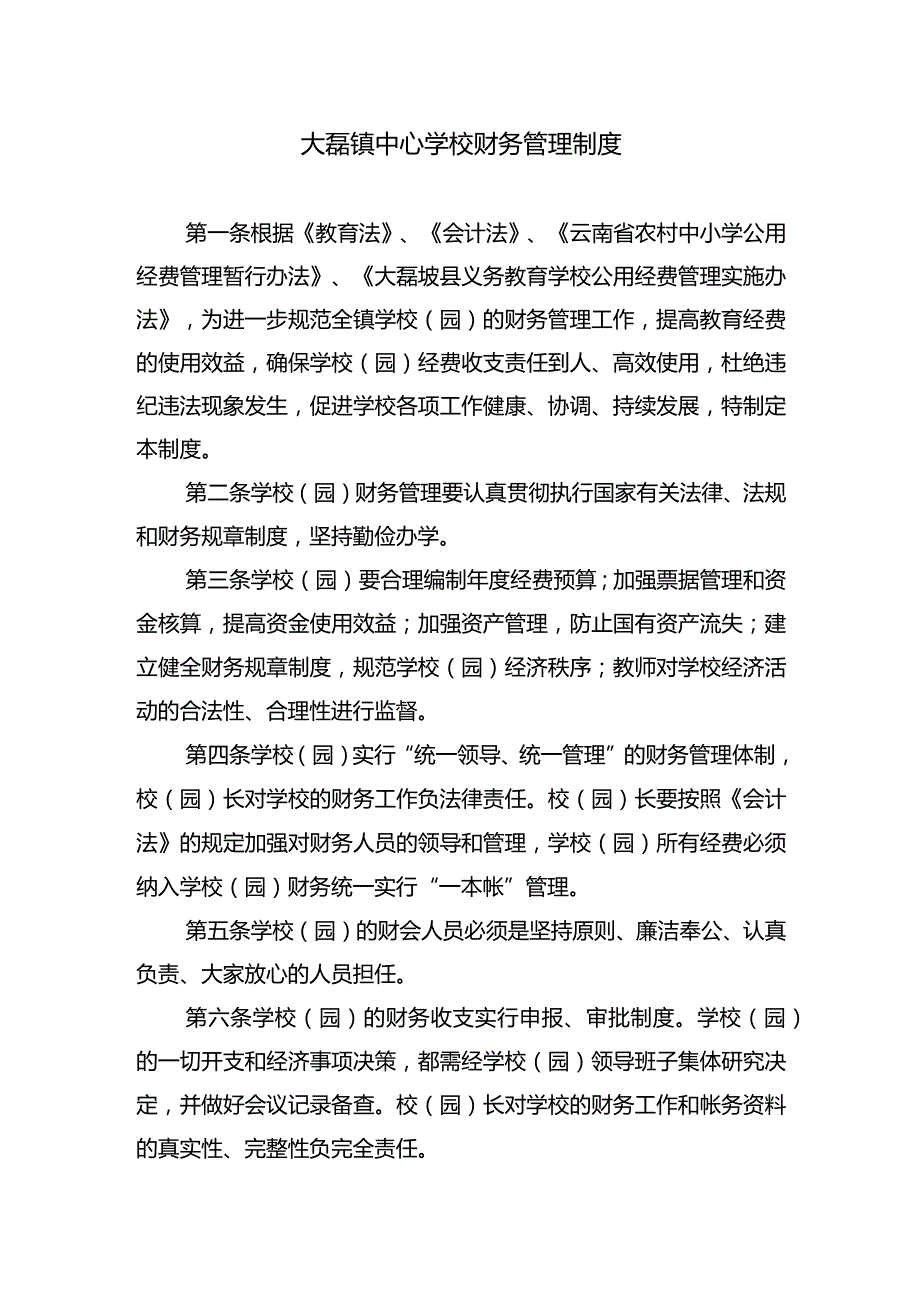 大磊镇中心学校财务管理制度.docx_第1页