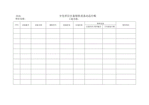 附表1分包单位自备船机设备动态台.docx