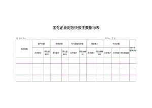 国有企业财务快报主要指标表.docx