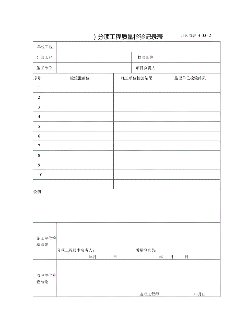 B.0.0.2分项工程质量检验记录表.docx_第1页