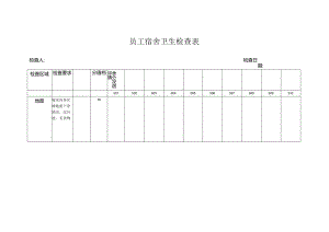 员工宿舍卫生检查表.docx