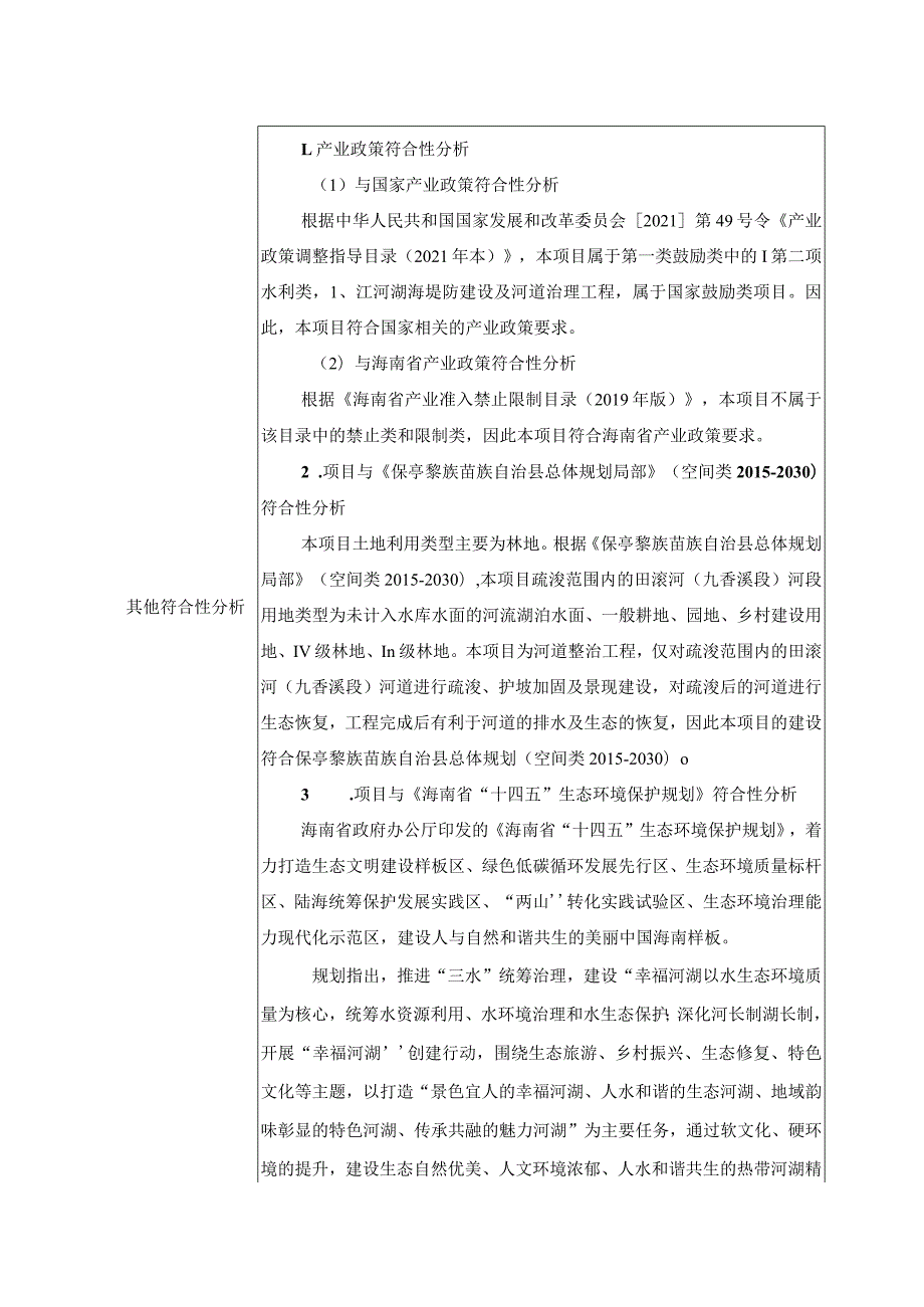 保亭黎族苗族自治县幸福河湖田滚河（九香溪段）建设工程 环评报告.docx_第3页