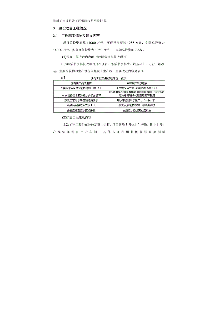 环保验收公示-6万吨灌装饮料技改及年新增40万吨灌装饮料扩建项目验收监测报告.docx_第3页