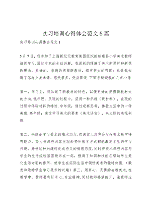 实习培训心得体会范文5篇.docx