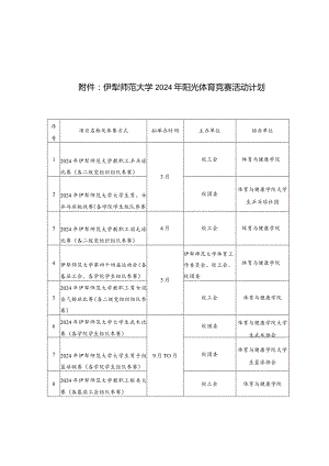 伊犁师范大学2024年阳光体育竞赛活动计划.docx