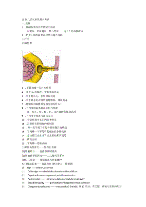 医学类学习资料：16临八消化系统期末考试.docx