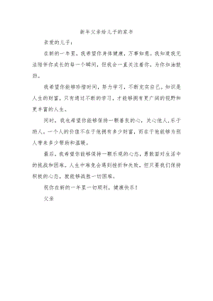 新年父亲给儿子的家书.docx