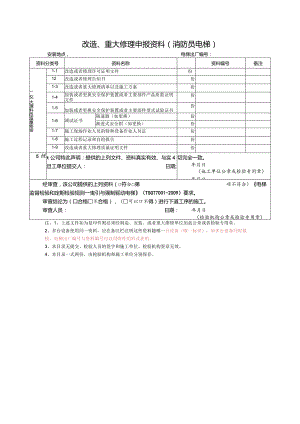 改造、重大修理申报资料（消防员电梯）.docx