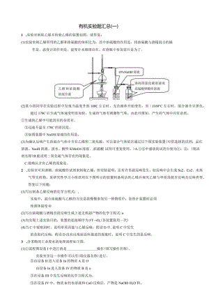 有机实验题汇总.docx