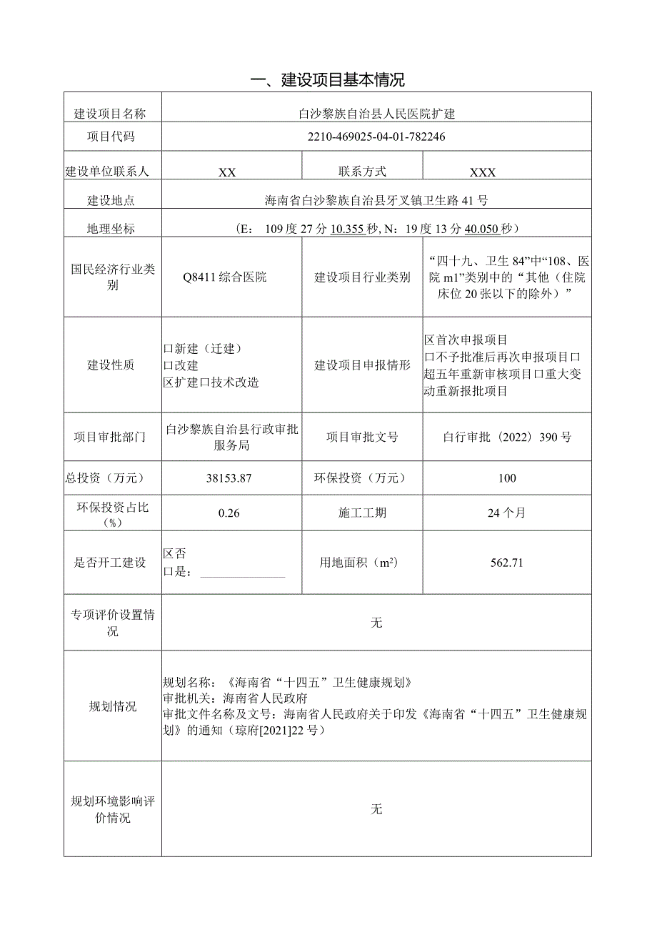 白沙黎族自治县人民医院扩建环评报告.docx_第2页