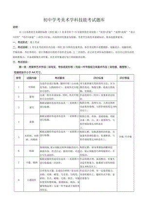 湛江市2024年初中学业水平考试美术科目技能考试参考资料（V20240204）.docx