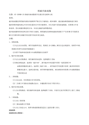 核磁共振成像实验报告.docx