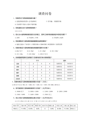 星河城客户购房意向调查表.docx