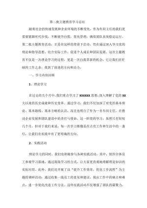 第二批主题教育学习总结.docx