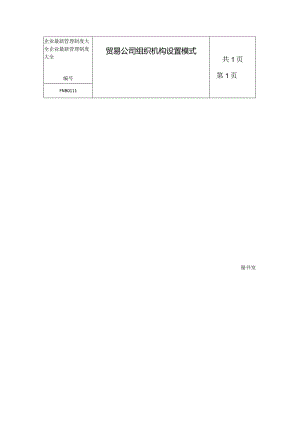 贸易公司组织机构设置模式.docx