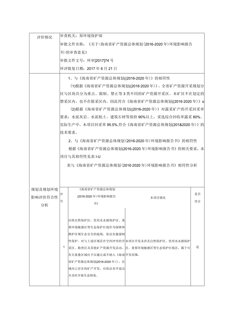 澄迈银瓶岭矿区大理岩矿开采加工变更项目环评报告.docx_第3页