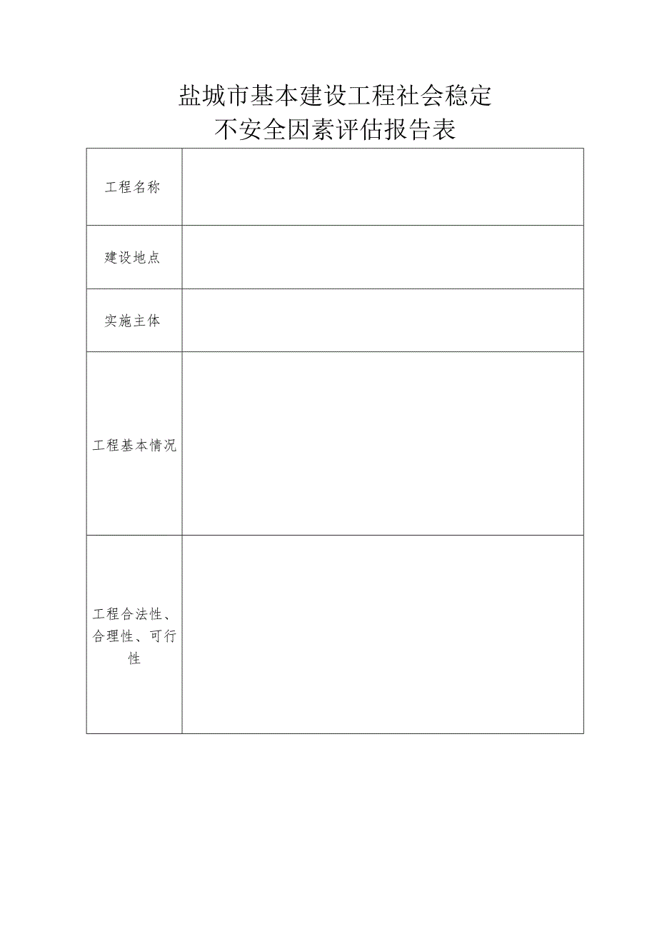 社会稳定风险评估报告文书表（含维稳办）.docx_第1页